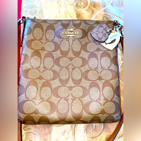 GORGEOUS🌟COACH SIGNATURE COATED CANVAS CROSSBODY 🌟GUC - CLEAN! - Picture 1 of 15